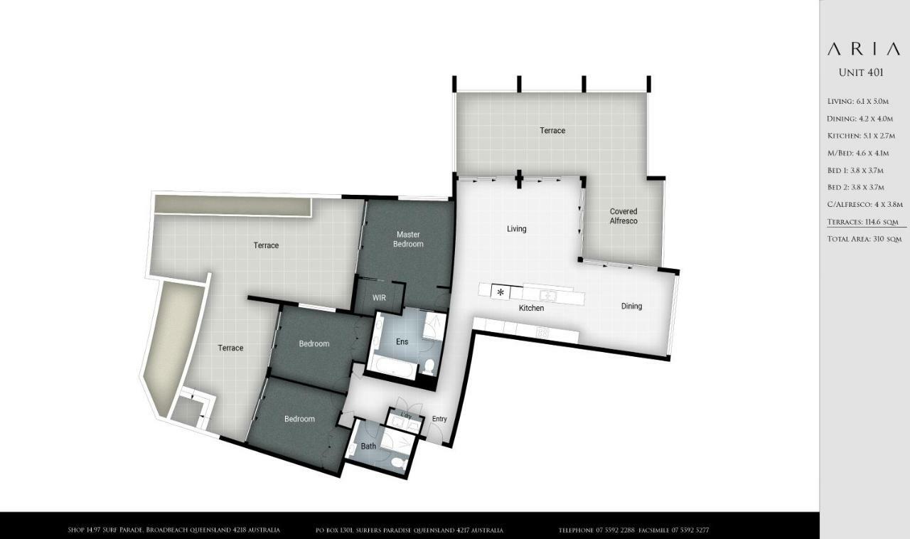 Aria Apartments Голд-Кост Экстерьер фото
